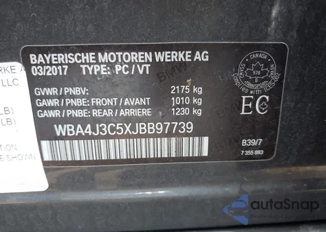 2018 BMW 430Xi Gran Coupe z USA, uszkodzony, nr VIN WBA4J3C5XJBB97739